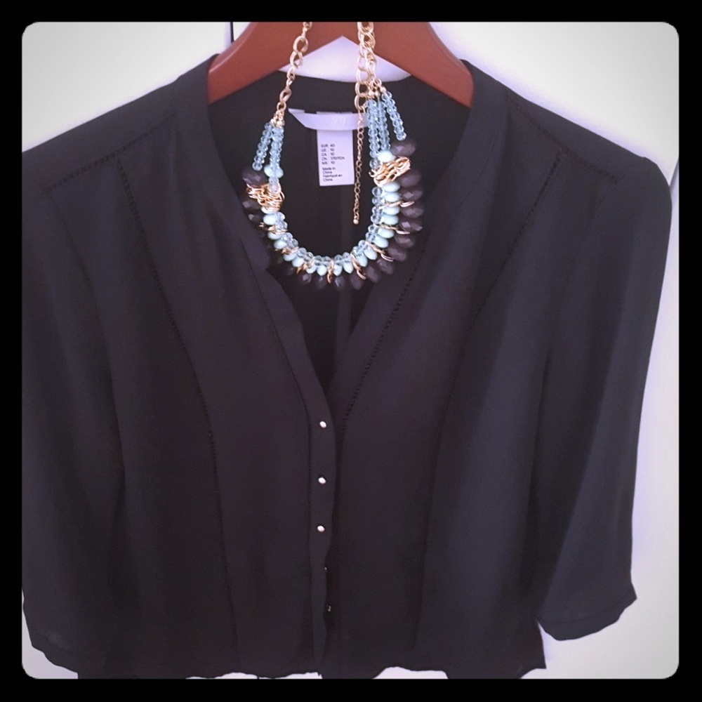 H & M black blouse